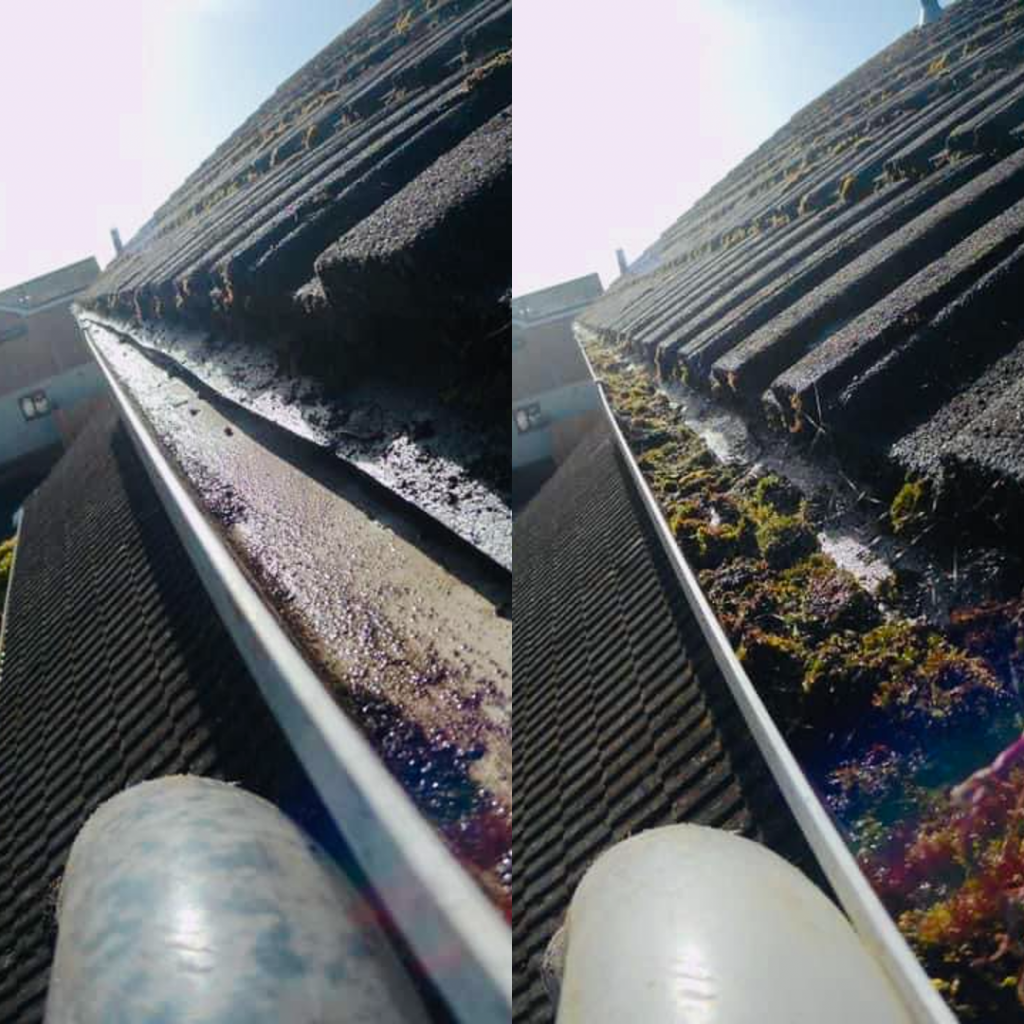 Image of gutter vac clearning gutters